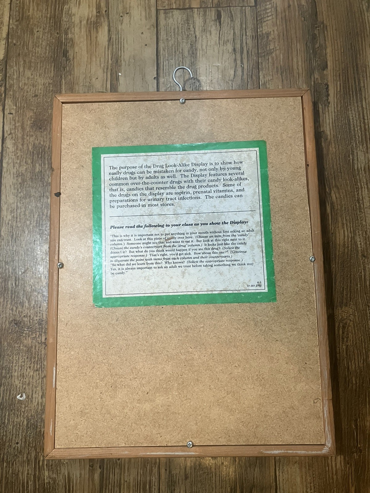 RARE Vintage D.A.R.E. "The Drug Look-Alike Display" Educational Health Exhibit