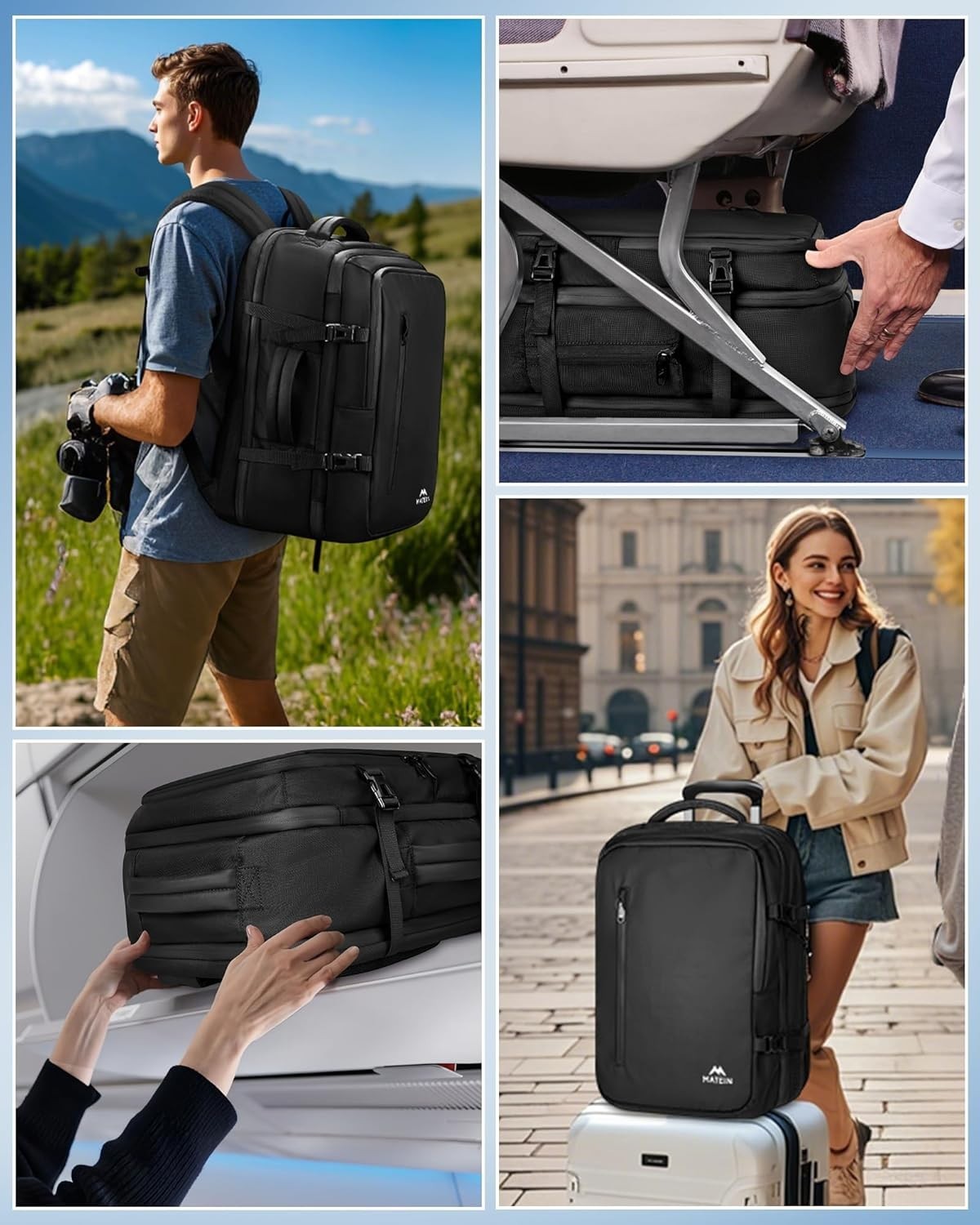 Vacuum Seal Backpack Travel, Waterproof Carry on Backpack with Vacuum Compres...