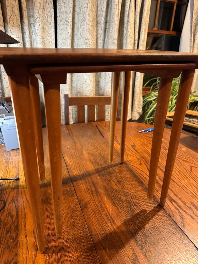 Mid Century Danish Modern Danish Nesting Stacking Tables