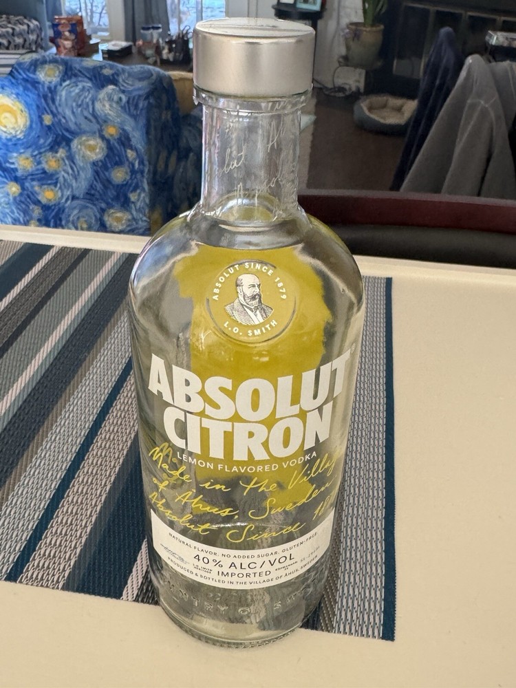 Absolut Vodka CITRON - Empty 750ML Bottle