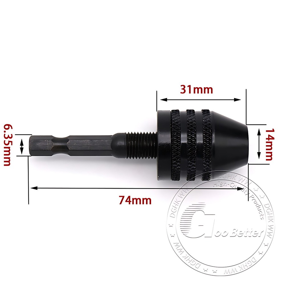 Keyless Drill Chuck Quick Change Adapter Shank For Dremel Electric Grinder