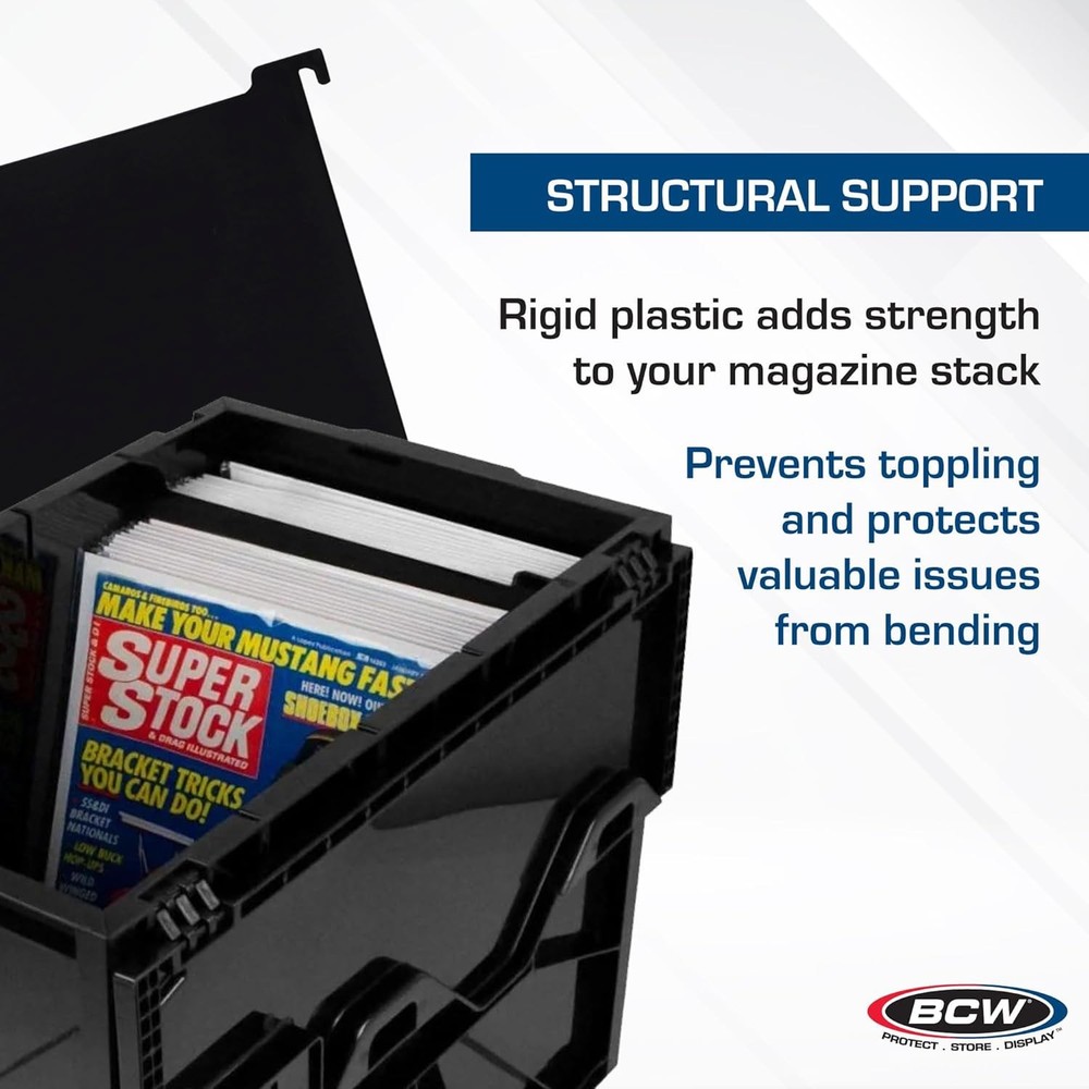 BCW Magazine Bin Partitions 3-Pack Black Plastic