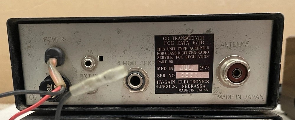 hy-gain CB Radio-23 Channel-untested-includes Microphone & Mounting Bracket