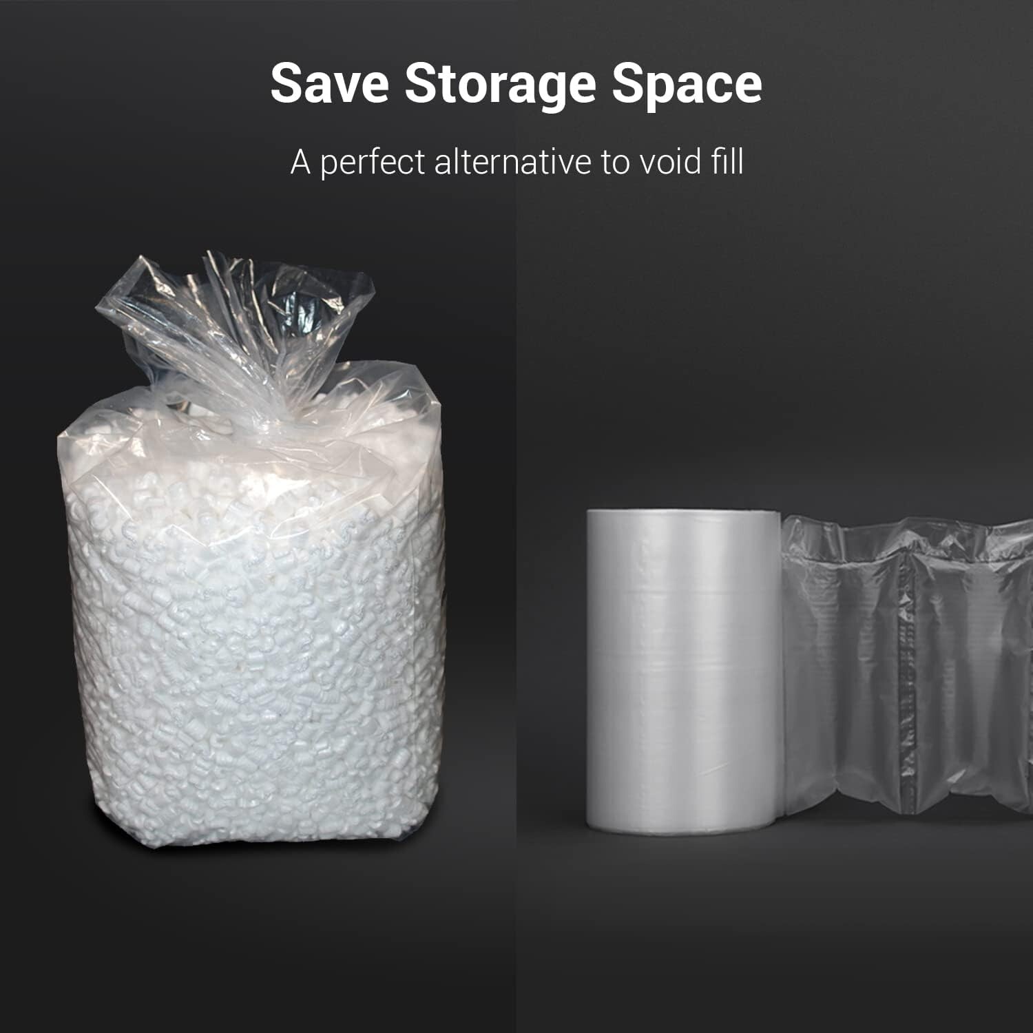 2 Pack Air Pillow Film Bubble Cushion Roll Wrap Packaging 3000pc 984ft x 4" x 8"