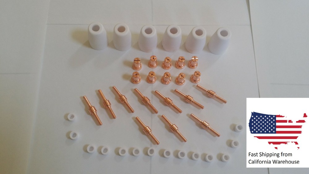 ACCURATE TOOLS Plasma Cutter Consumables 40pcs 50AMP Copper Extended ATPC52