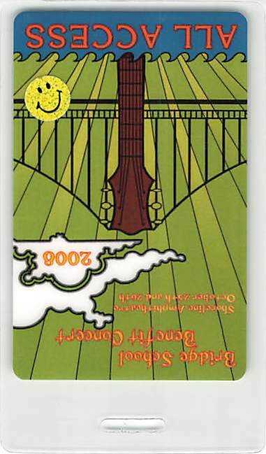 22nd Annual Bridge School Benefit Backstage Pass Mountain View 2008 Green All...