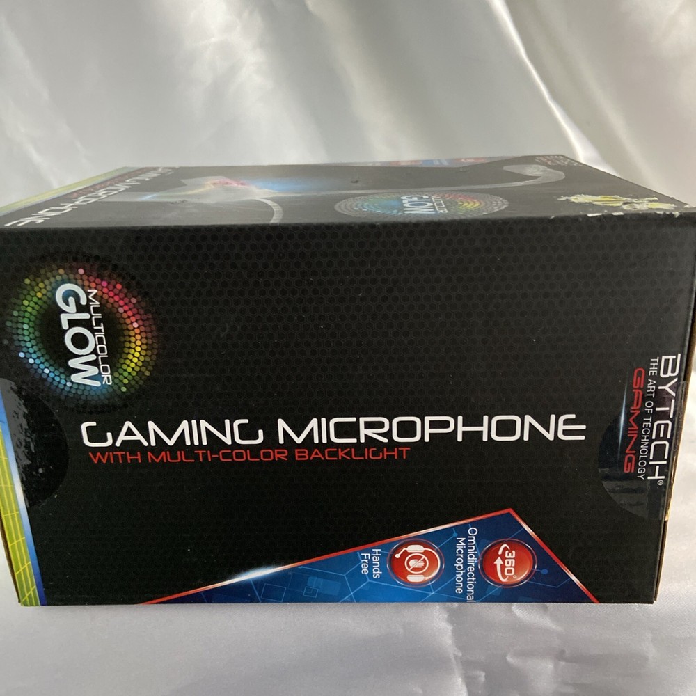 New Bytech Adjustable Gaming microphone - new- Multi Color Backlight Hands Free