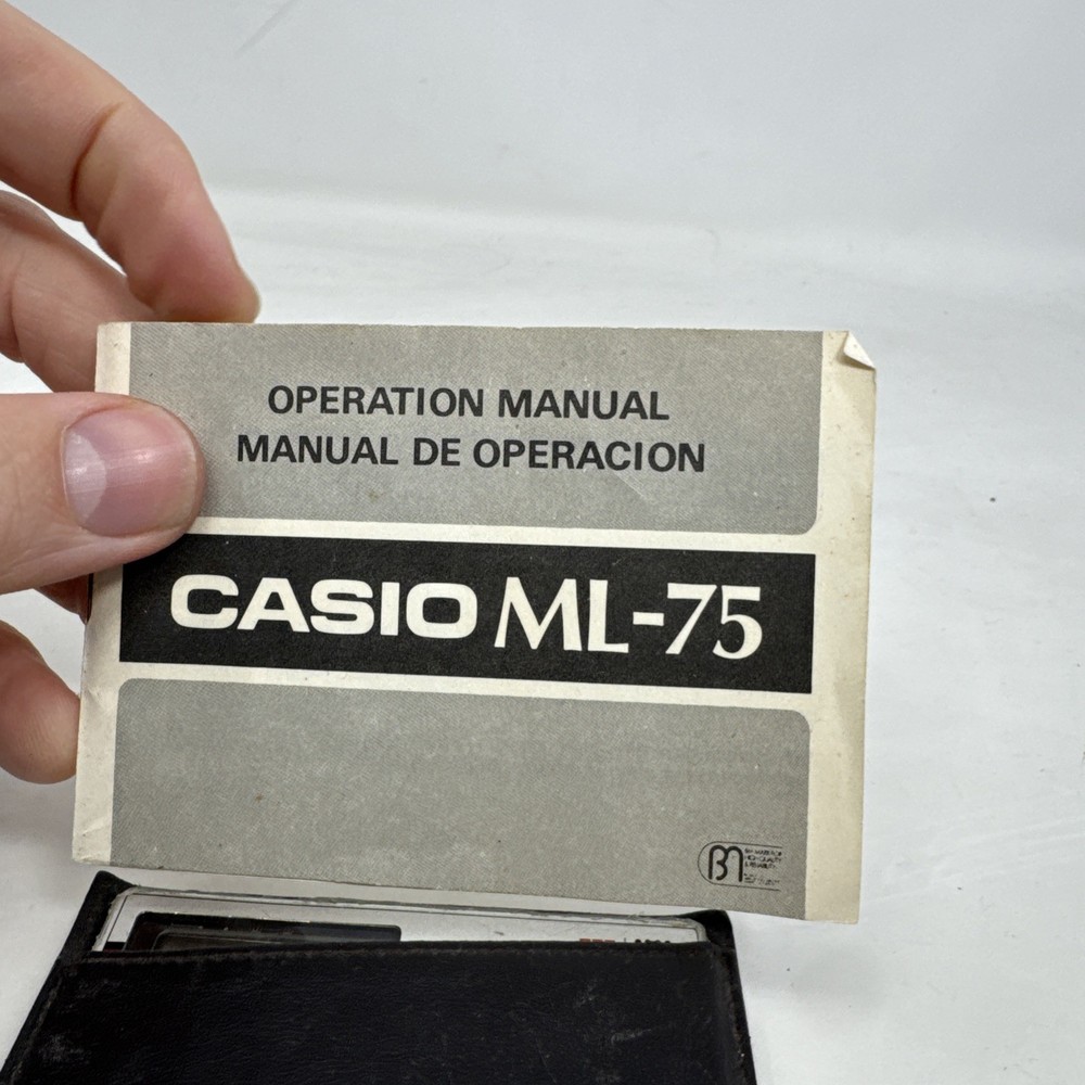 casio ml-75 calculator w/ Manual + Case + Batteries TESTED