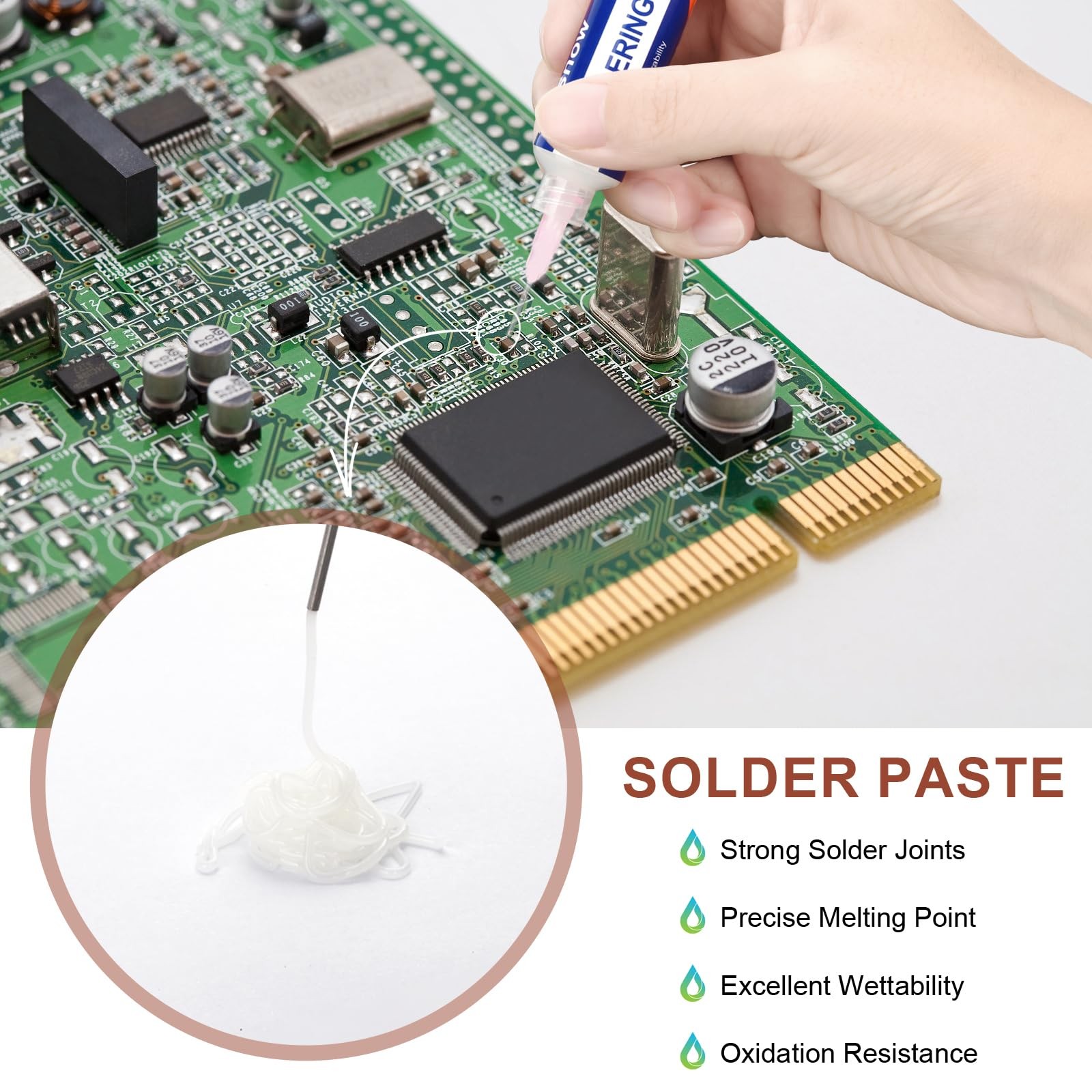 Lesnow Solder Flux Paste And Wick Braid, No Clean Soldering...