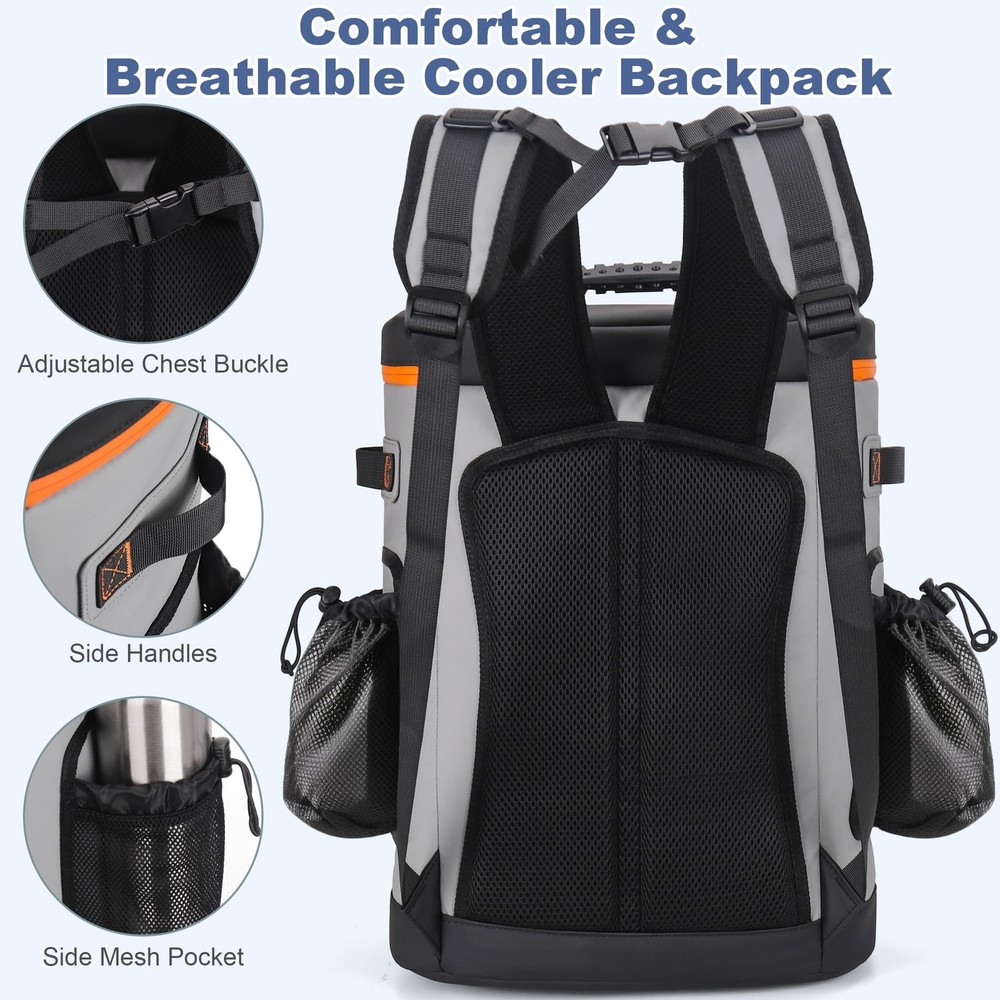 35 Cans Waterproof Cooler Backpack, Soft Insulated Leak Proof Backpack Cooler...