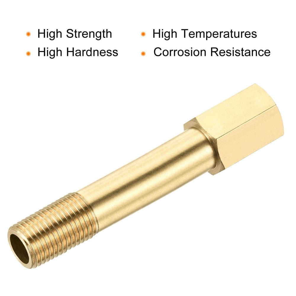 Brass Pipe Fitting G1/4 Adapter 75mm Extension Connector Hex Coupling 4 Pack