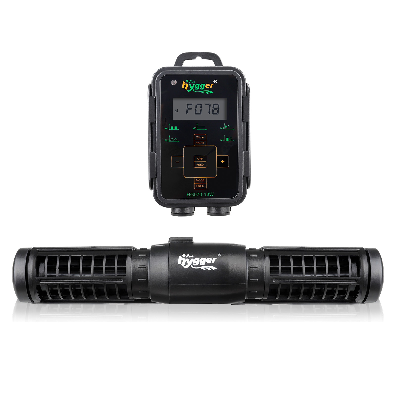 hygger Aquarium Wave Maker Adjustable Cross Flow Pump LED Display Up to 265 Gal