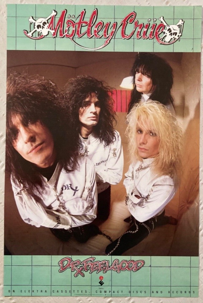 Motley Crue 1989 Promo Poster Dr. Feelgood D