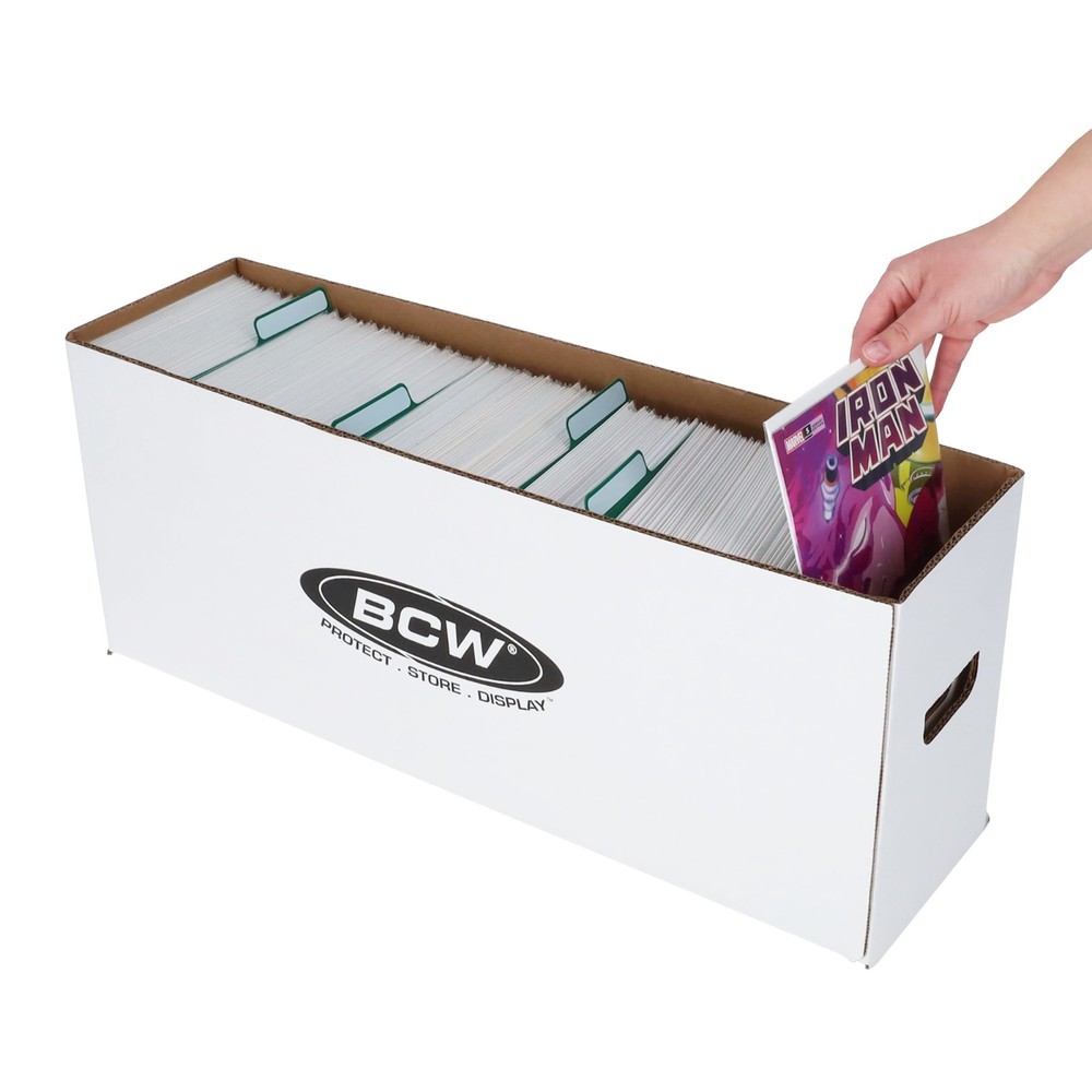 Bundle / 10 BCW Long Cardboard Comic Book Storage Boxes Box Holds 250-300 Comics