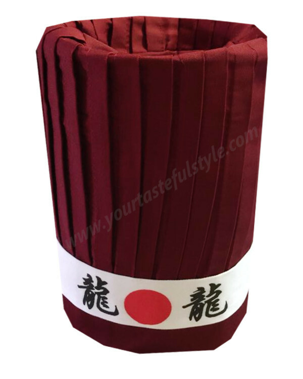 DRAGON Hibachi Chef Tall Hat and Headband Set, New
