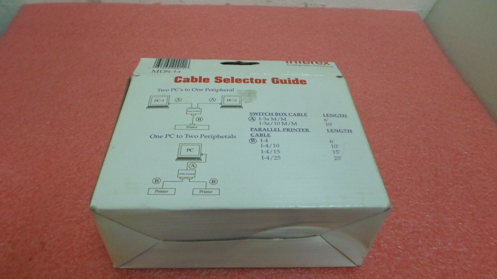 NOB INTEREX MDS-1A EXTERNAL 2 WAY DATA SWITCH