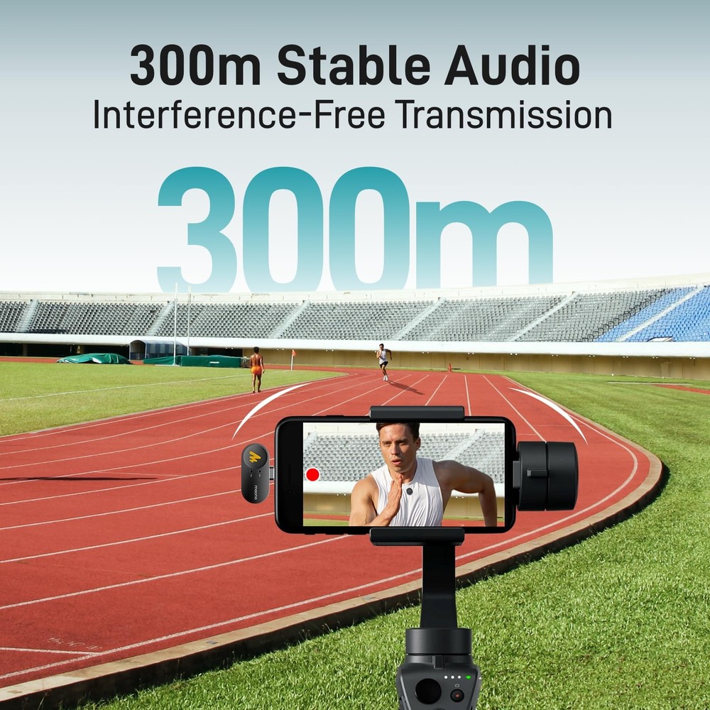 MAONO Wireless Lavalier Microphone for Small, USB-C/Lightning/Camera