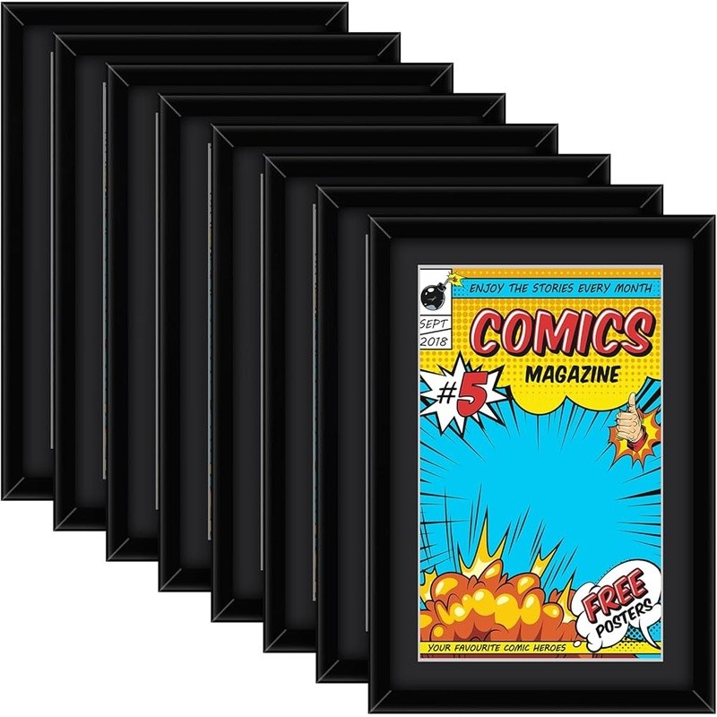 Comic Book Display Frames Set 8 Pieces Wall Mount Table Decor Holder Storage New