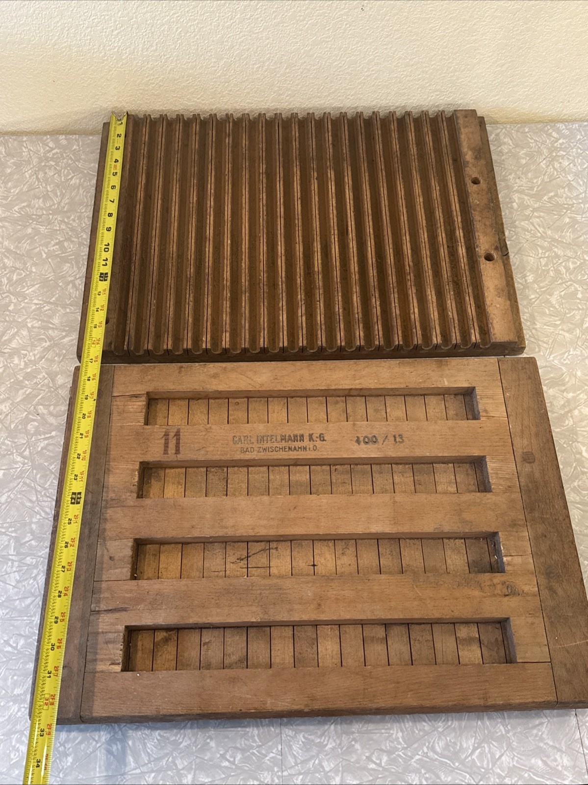 Vintage Antique Wood Tobacco Cigar Mold Press Carl Intelmann