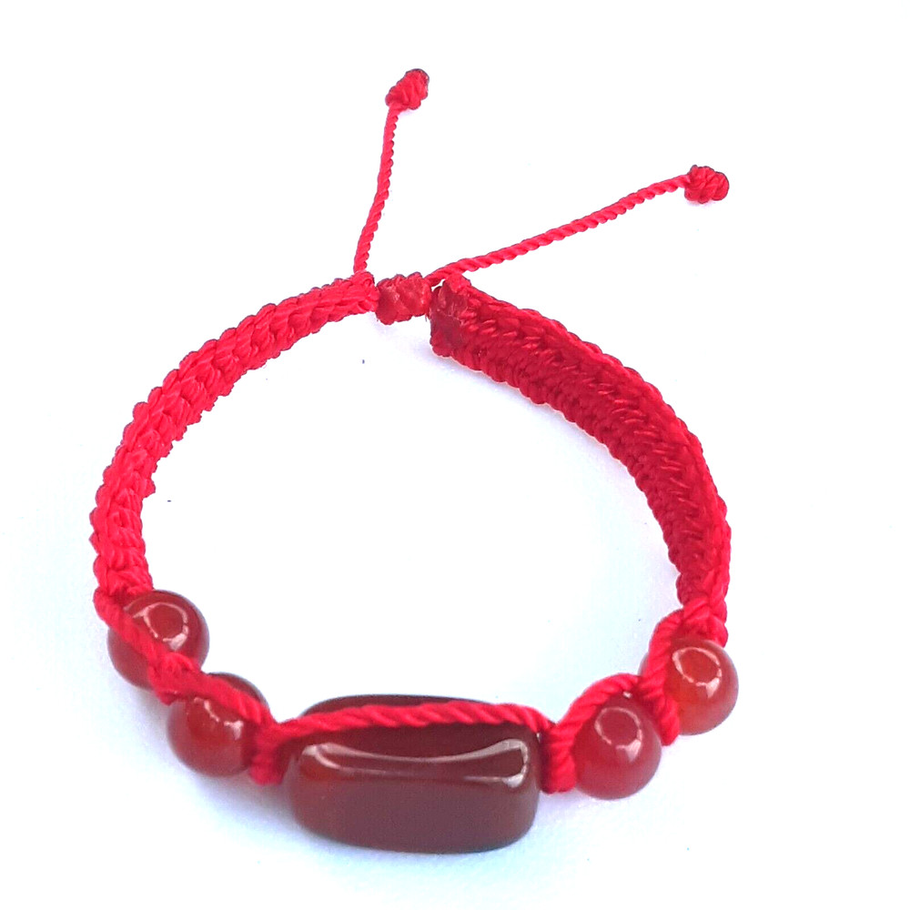 Protection Bracelets Red Agate on Red string