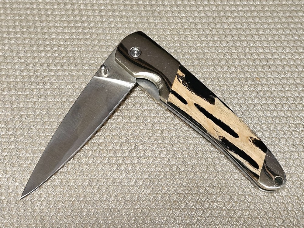 Naturally Stabilized Cholla Cactus Custom Knife Santa Fe Stoneworks Black