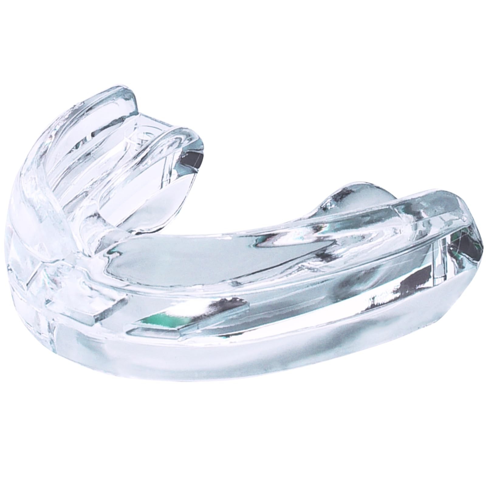 Oral Mart No-Boil (Upper & Lower) Double Mouth Guard for Braces (Pure Clear)