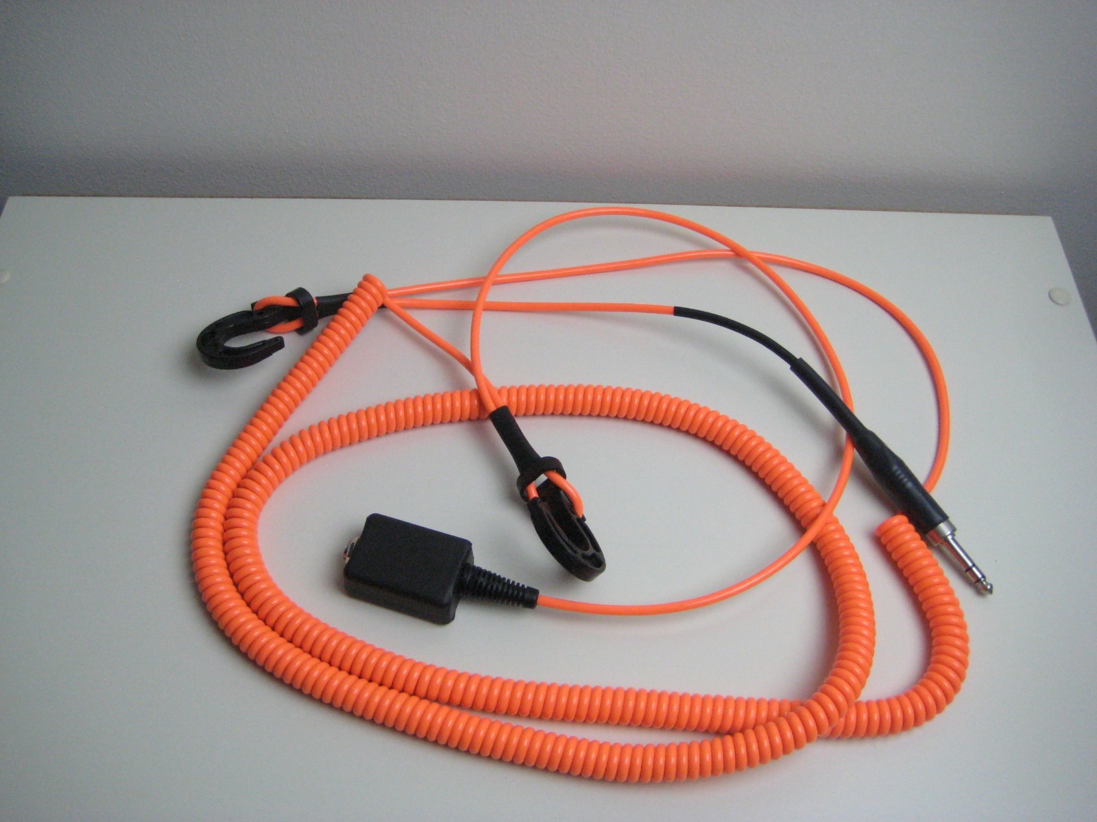26' Day Glow Orange Extension Cord Assembly  with hook  GSE, Same as David Clark