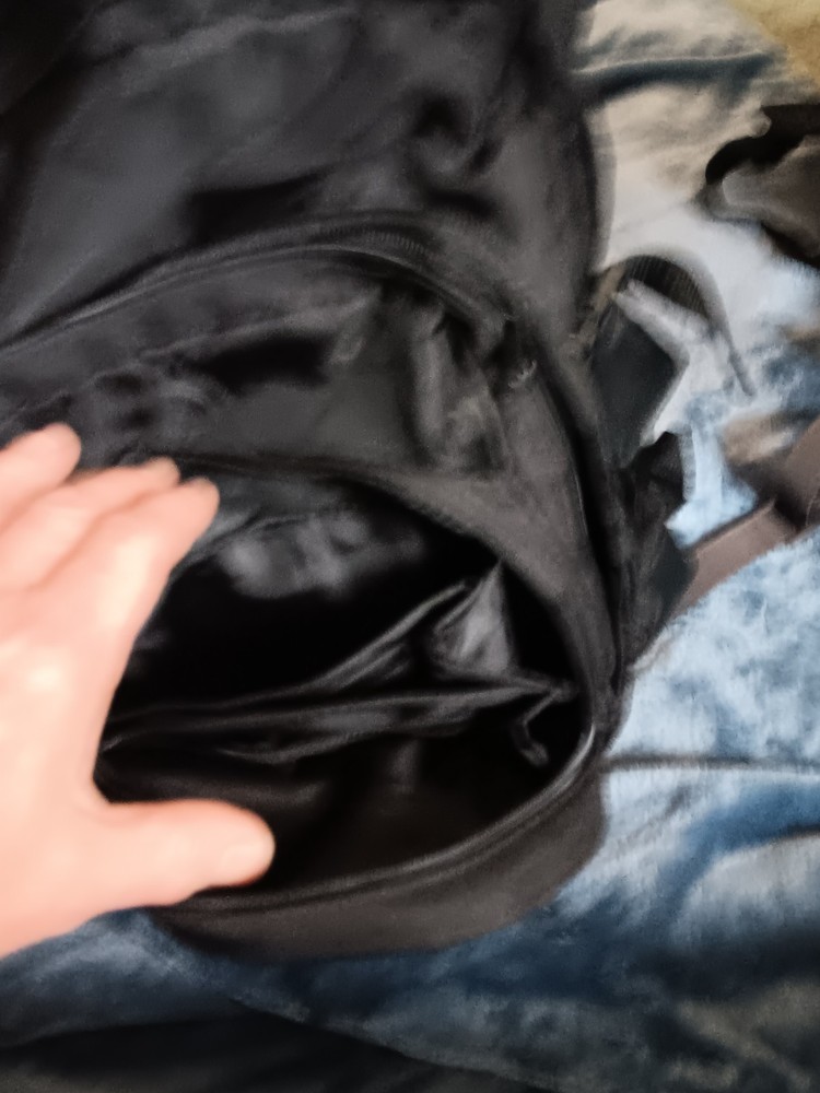 Slightly Used Black Backpack Without The Adjustable Straps Not Sure Why