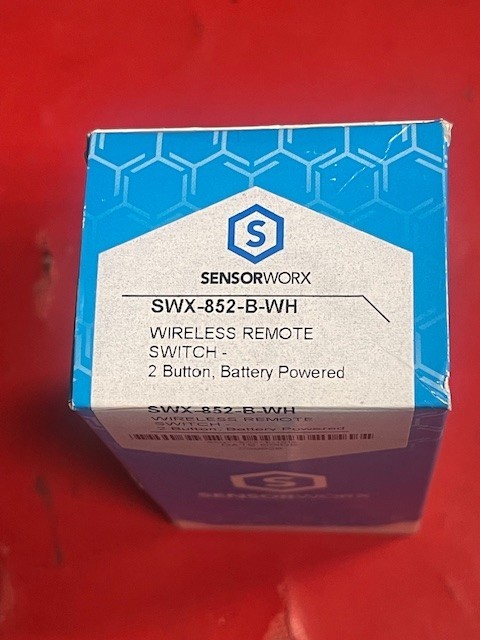 Sensorworx SWX-852-B-WH Wireless Remote Switch, 2 Button Battery Powered