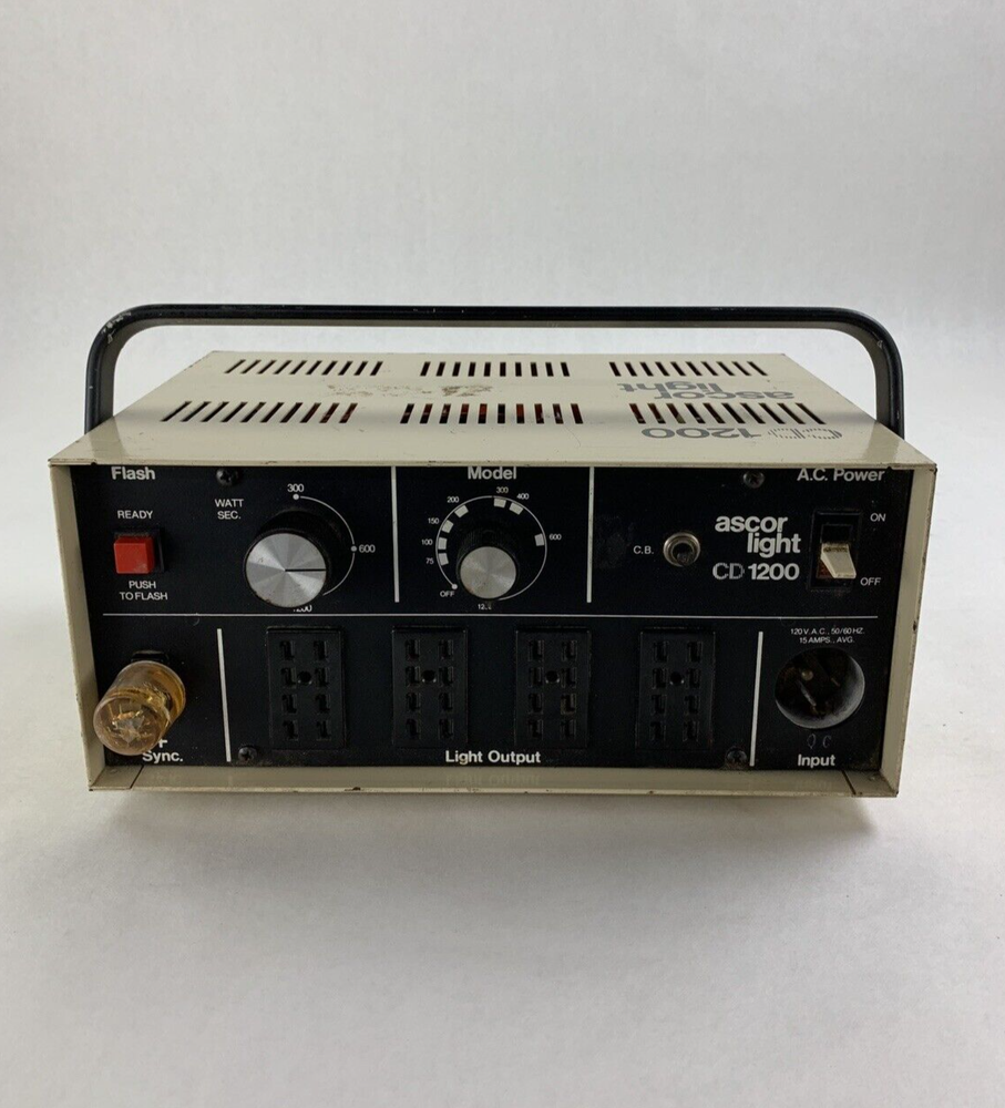 Ascor Light CD1200 Studio Flash Power Pack Untested No Cord