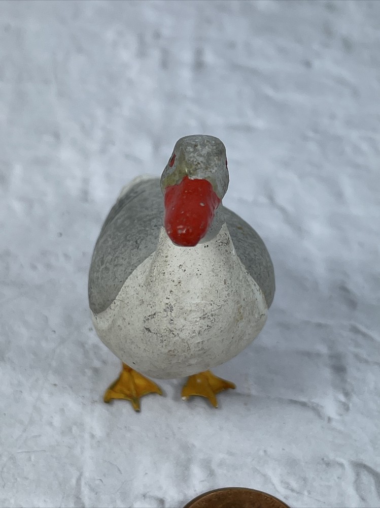 Antique German Putz Bird Goose Figure Elastolin Lineol Composition EUC