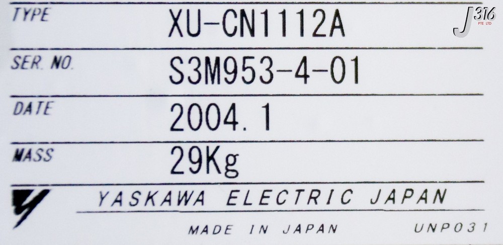 38167 YASKAWA ELECTRIC ROBOT CONTROLLER XU-CN1112A