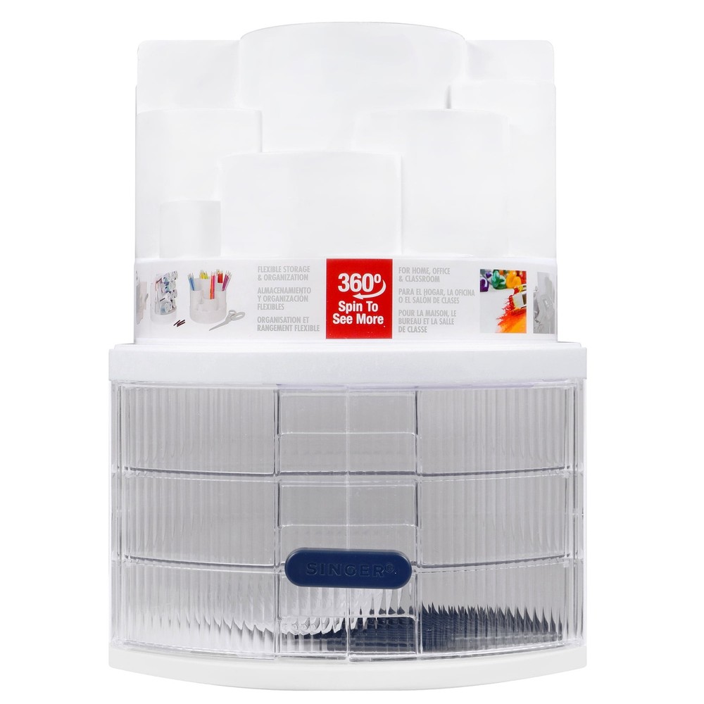 Sew-It-Goes Spin & Go Multipurpose Sewing Storage Container & Craft Organizer