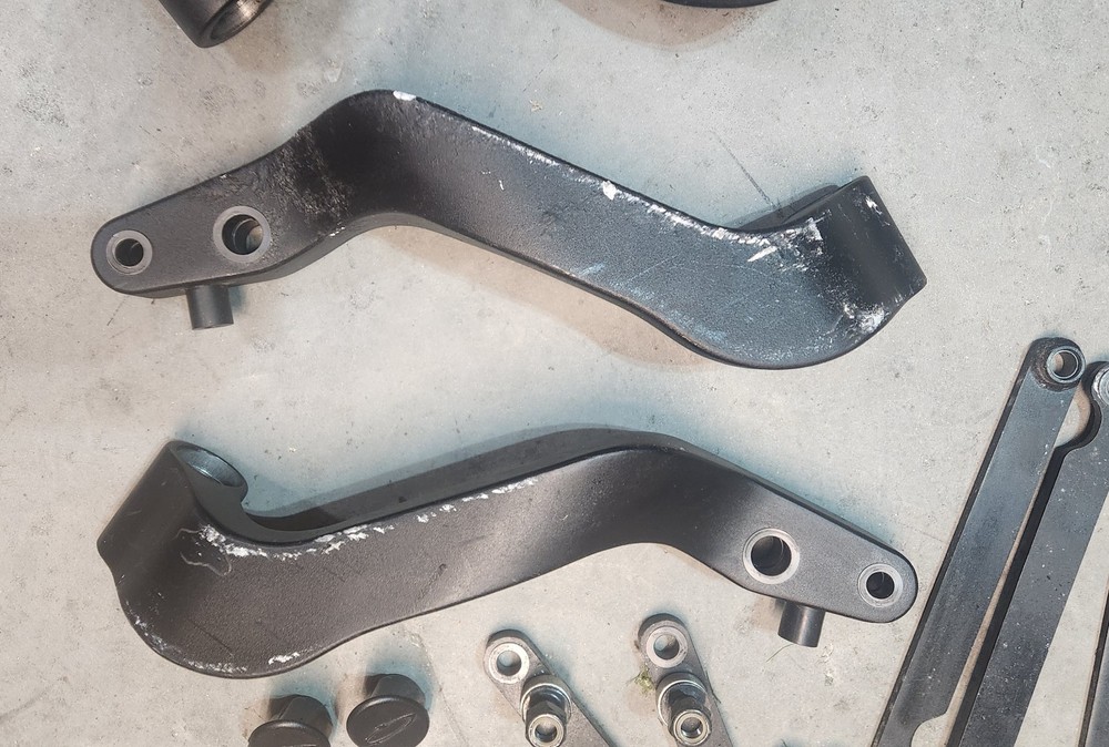 Quickie Pulse 6 Front, and Rear Wheel Mounting Brackets with Mounting Hardware