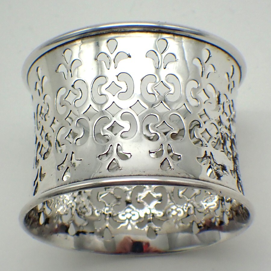 Openwork Napkin Ring Gorham Sterling Silver Mono AM