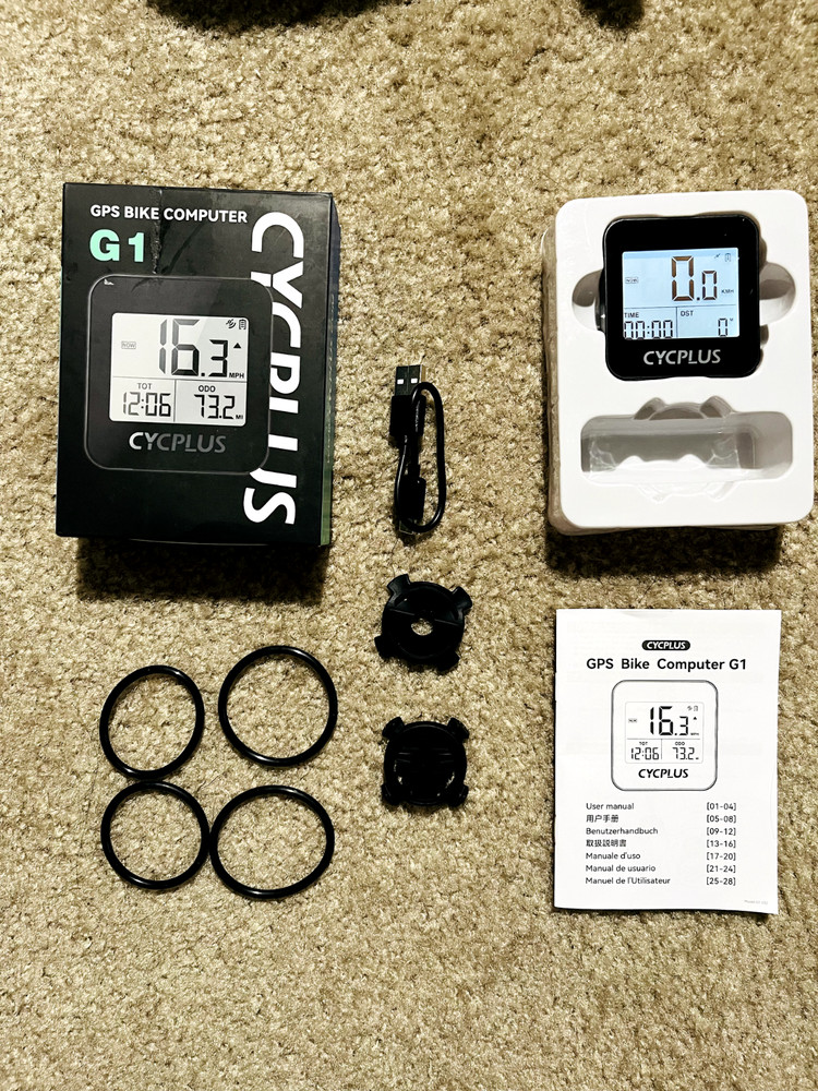 CYCPLUS Wireless Mini GPS Bike Computer, Speedometer Odometer with Waterproof