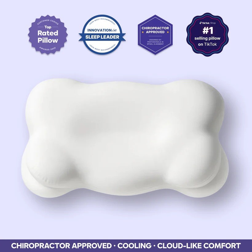 Mellow CloudAlign Sleep Pillow Memory Foam Neck Support - Regular