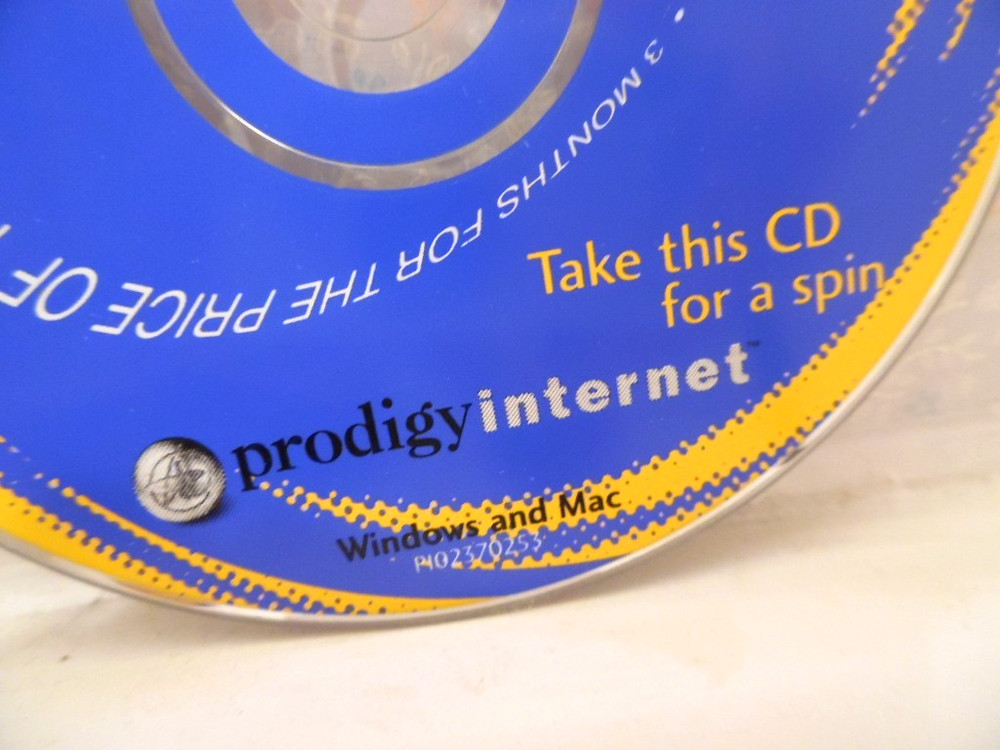 5 Vintage Prodigy Internet CDs