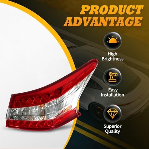 NI2805100 Outer Tail Light Assembly w/Bulbs Passenger Side Compatible with