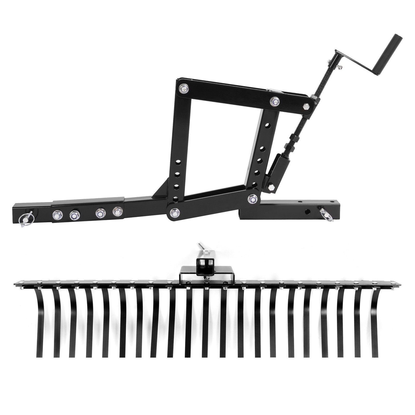 60" Landscape Rake w/1 Point Hitch Lift For Tractors Attachment Soil Gravel Lawn