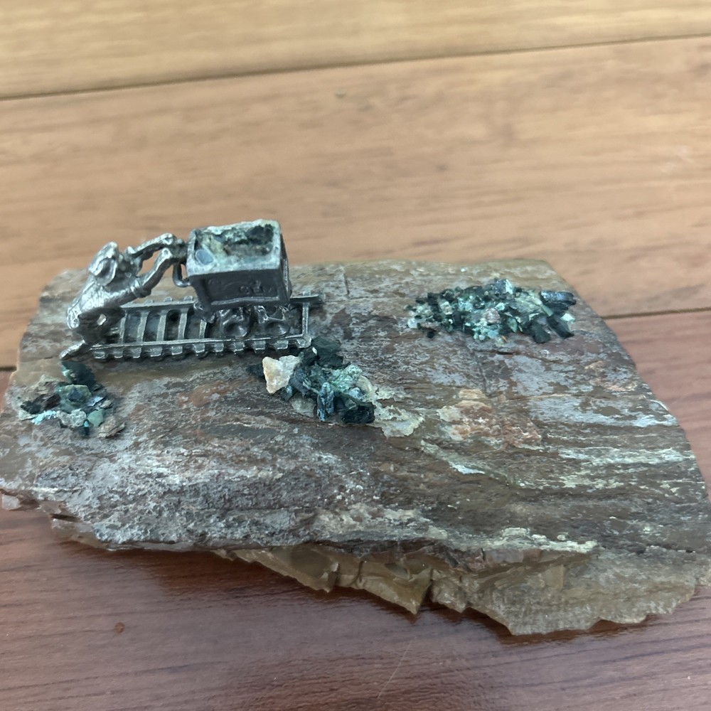 Gem Mining Pewter Paperweight