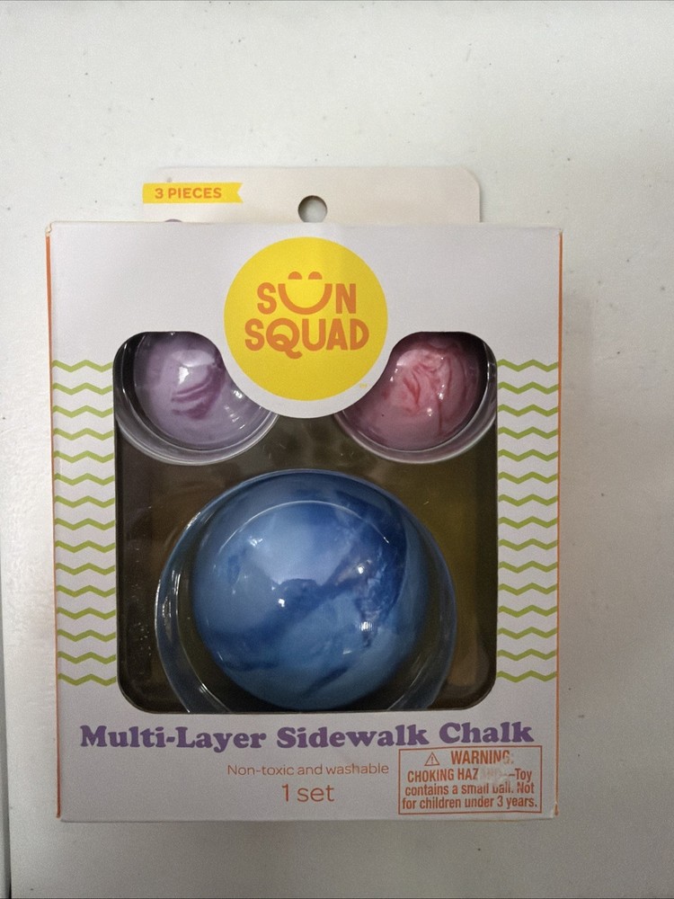 SUN SQUAD Multi-Layer Sidewalk Chalk - Great Summer Fun !!!