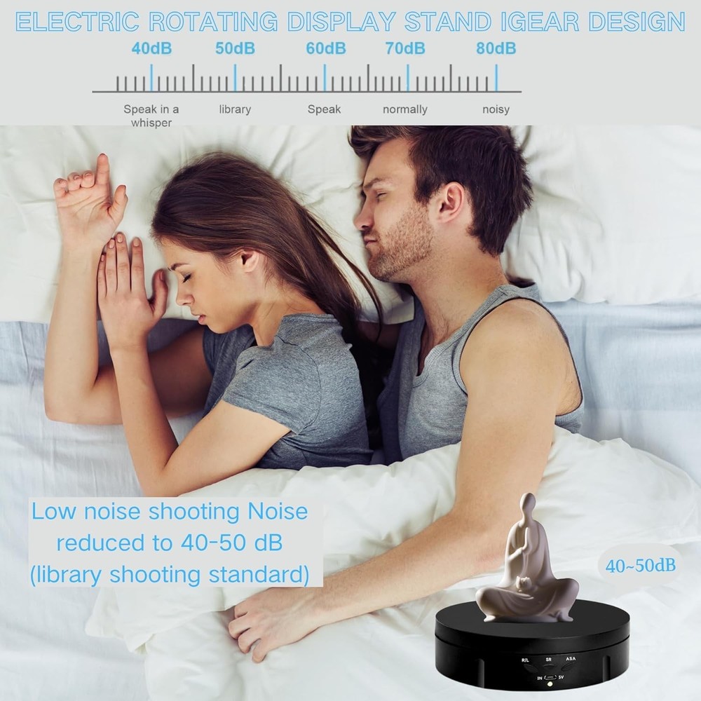 Remote Control Rotating Display Stand, 5 Colors Backgrounds