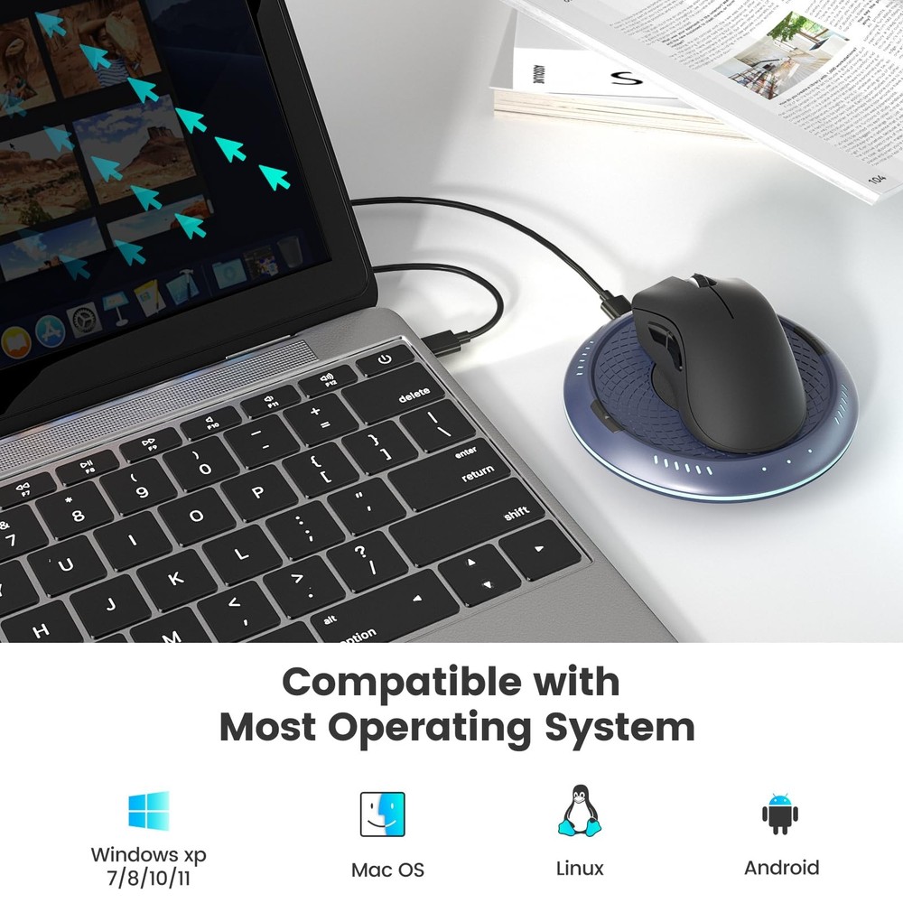 Cloudeck Mouse Mover Undetectable Jiggler with ON/Off Switch,Turn Blue