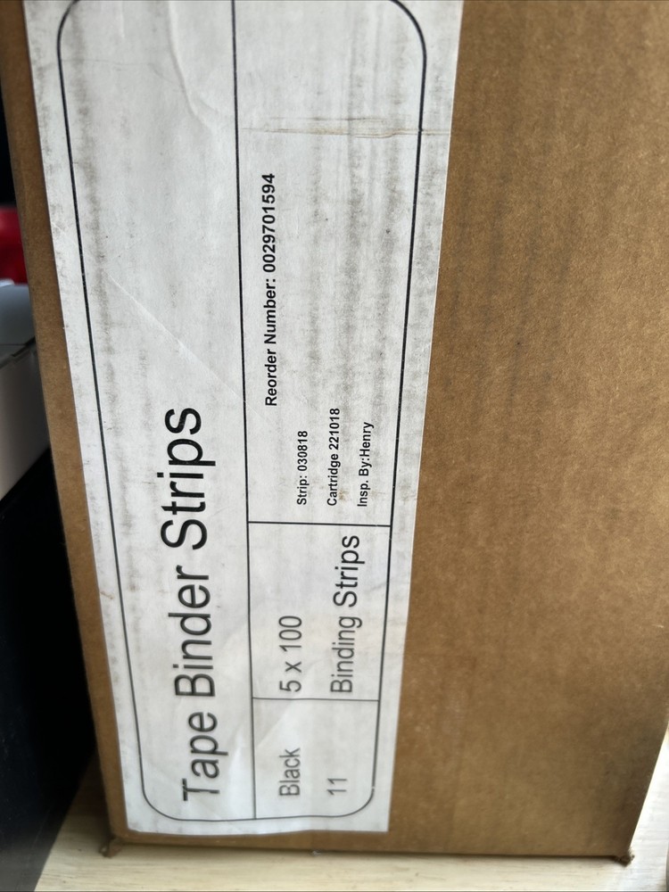 Tape Binder Strips 5x100 NEW