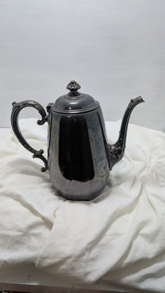 Wm ROGERS SILVER PLATE COFFEE POT SPRING FLOWERS #101