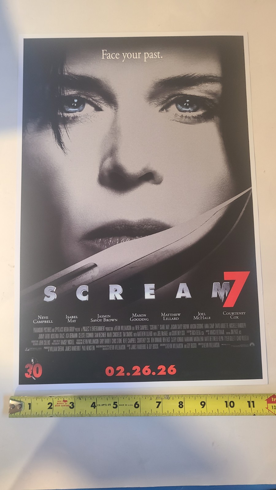 SCREAM 7 - AMC 12 X 18 Limited Edition Original Promo Poster - New NM
