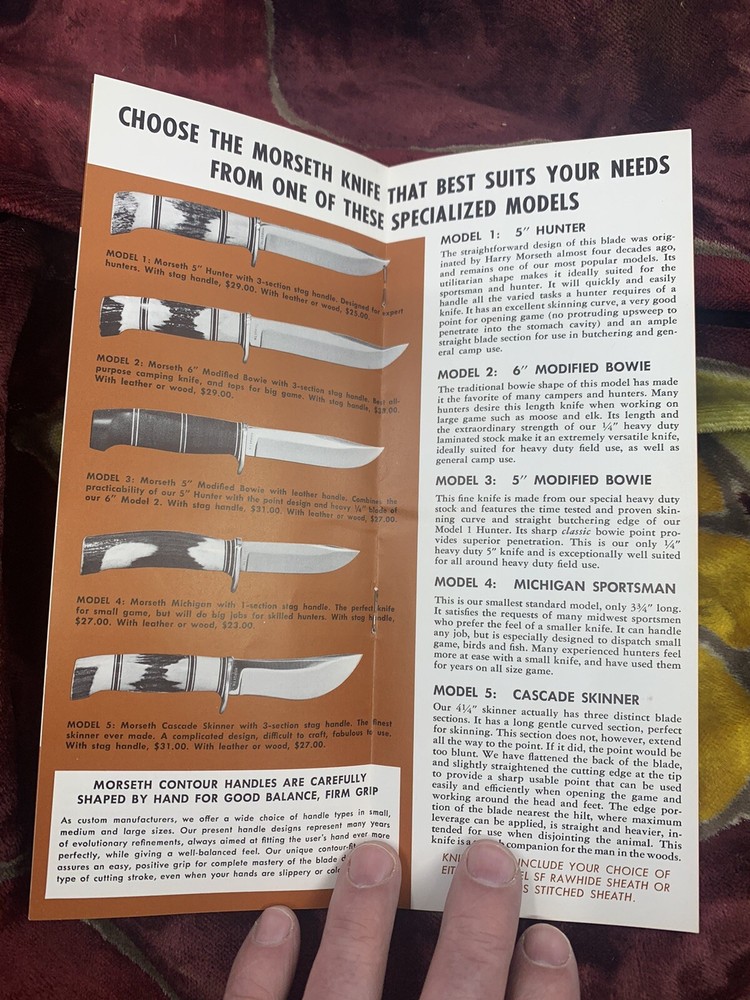 VINTAGE MORSETH ORIGINAL KNIFE CATALOG
