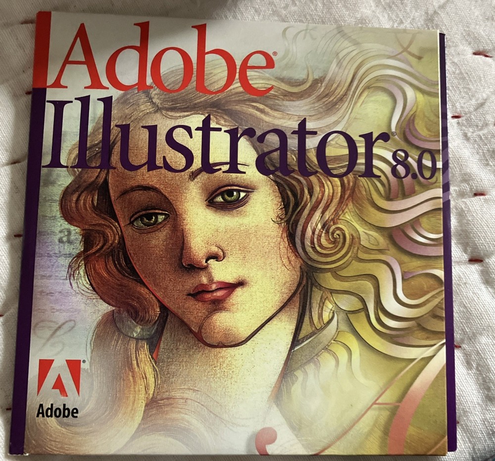 Adobe Illustrator Version 8.0 for Macintosh Software w/ Serial Number (2 CDs)