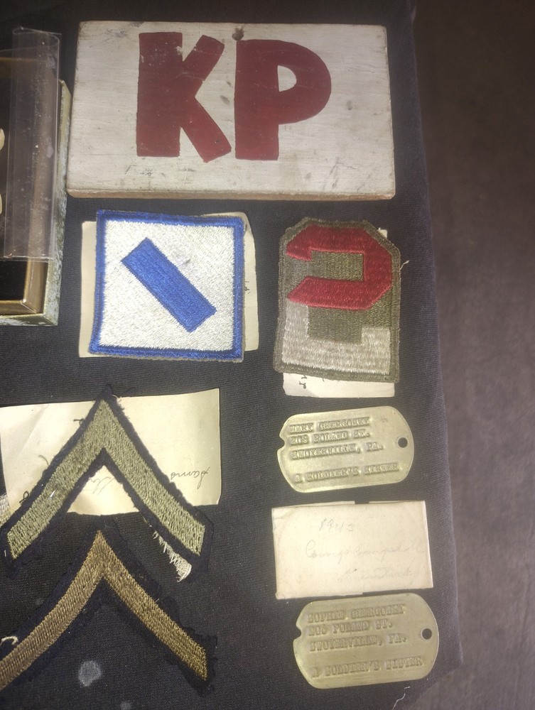 WW2 Ghost Army Group Invasion Barge Piece Dog Tags 604th Eng Camouflage Btn